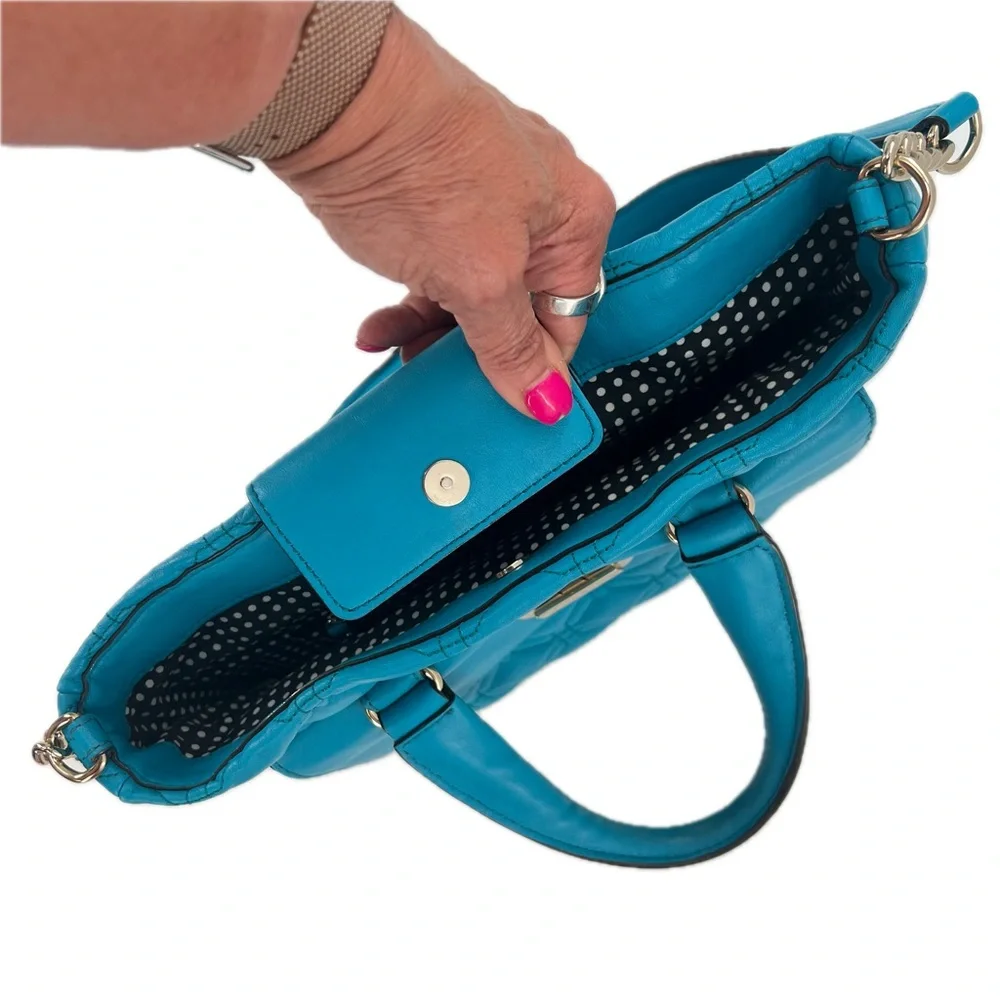 Kate Spade New York Astor Court Lila Quilted Shoulder Bag Deep Turquoise